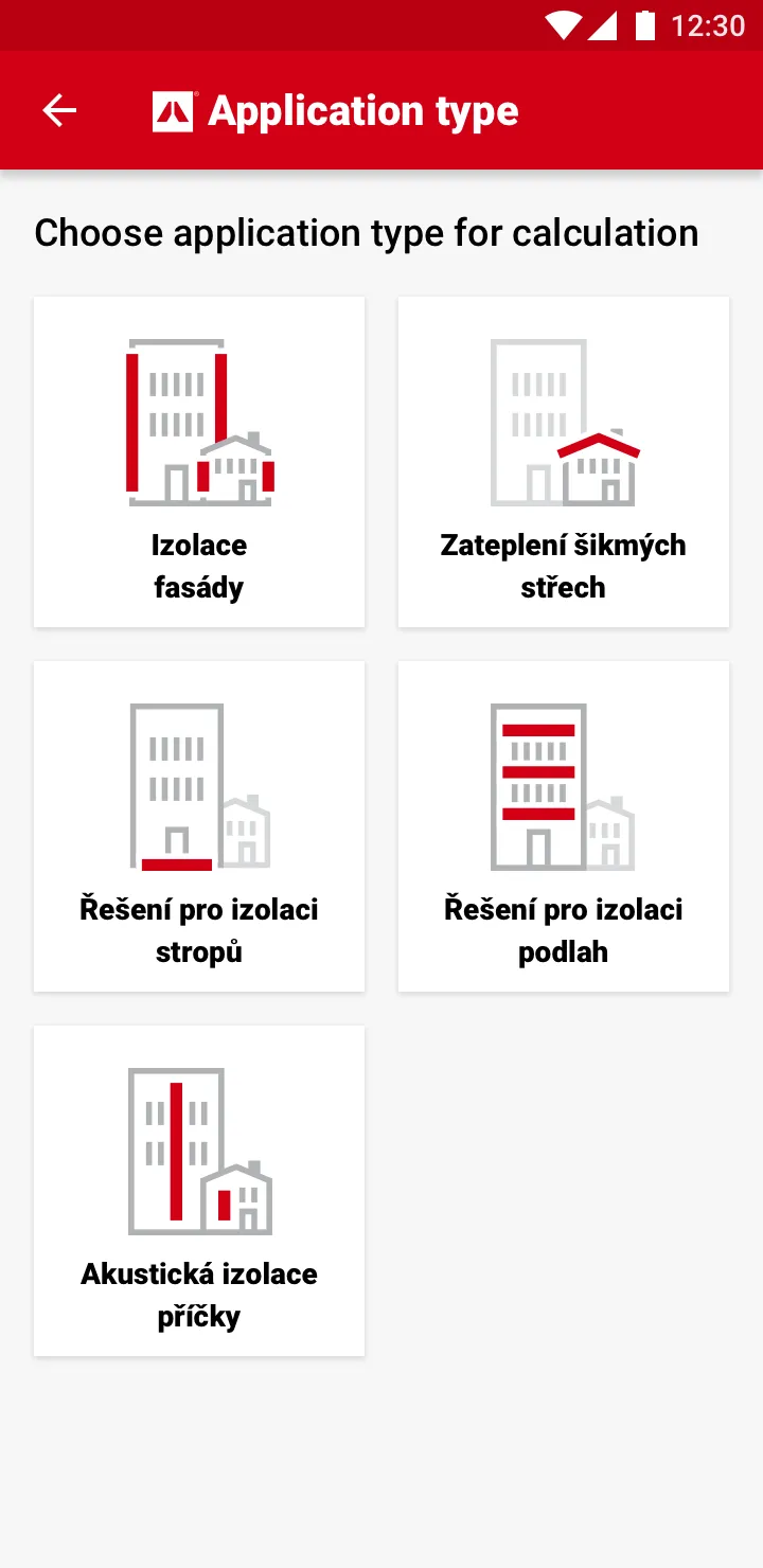 Mobilní aplikace Rockwool pro Android